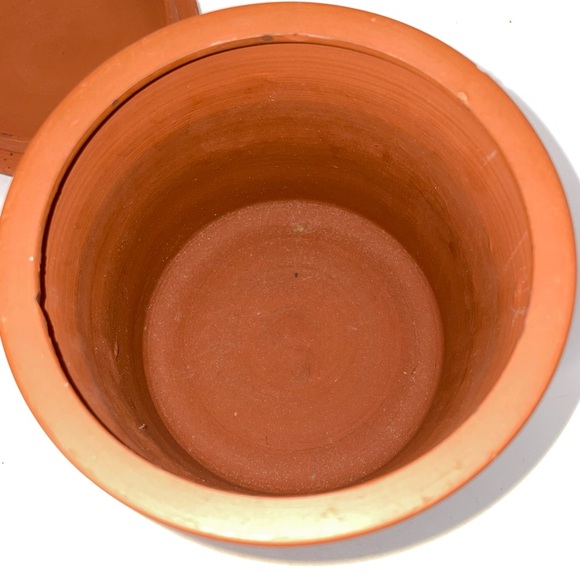 Japanese Tokoname Redware Flying Dragon in Cloud Covered Pot Jar 5 1/2" - Picture 8 of 14